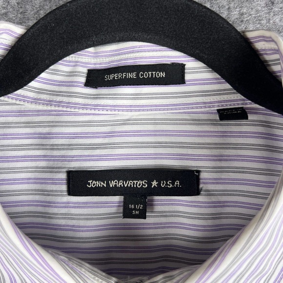 Classic White Striped Men's Shirt. It's a nice shirt but small for me. - Picture 9 of 16
